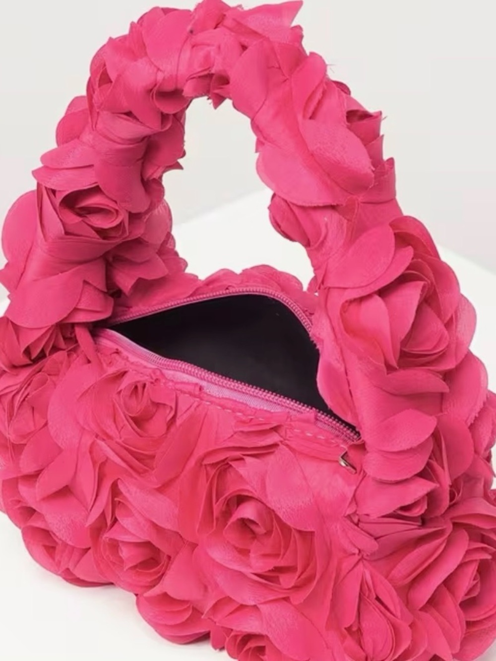 Apricot Rose Clutch 3D Floral | Wedding Prom Formal Evening Purse Boutique - Picture 5 of 5